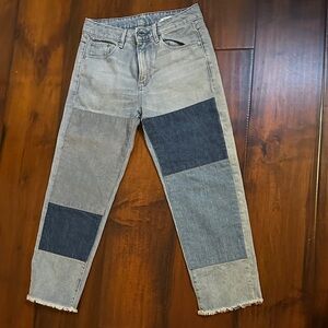 Stylish Gray Patchwork Women’s Jeans